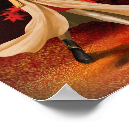 Vrouw Warrior met zwaard Poster (Hoek)