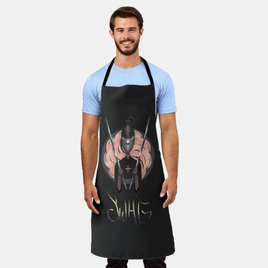 Vrouw Warrior Sterke Schort (Gedragen)