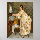 Vrouw wassen handen,  portret poster (Voorkant)