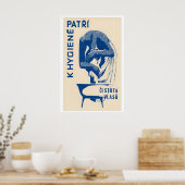 Vrouw Wast Haar Luciferdoosje Print Vintage Tsjech (Keuken)