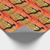 Vrouw Water Skier Great Adventure Typografie Cadeaupapier (Hoek)