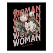 Vrouw Waterverf  Bloemen Vrouwendag Perfect Poster (Voorkant)