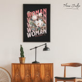 Vrouw Waterverf  Bloemen Vrouwendag Perfect Poster