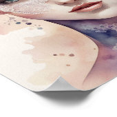 Vrouw Waterverf Gezicht Schilderen Poster (Hoek)