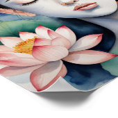 Vrouw Waterverf Gezicht Schilderen Poster (Hoek)