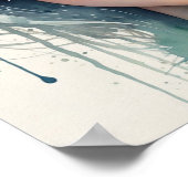 Vrouw Waterverf Gezicht Schilderen Poster (Hoek)