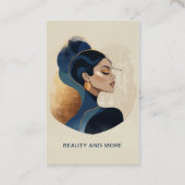 Vrouw Waterverf Salon QR Code Visitekaartje (Voorkant)