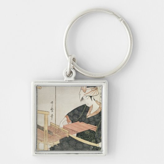 Vrouw Weaving Sleutelhanger (Voorkant)