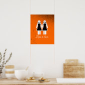 VROUW WEDDING LOVE -.png Poster (Keuken)