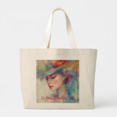 vrouw, wees je mooie zelf grote tote bag (Achterkant)