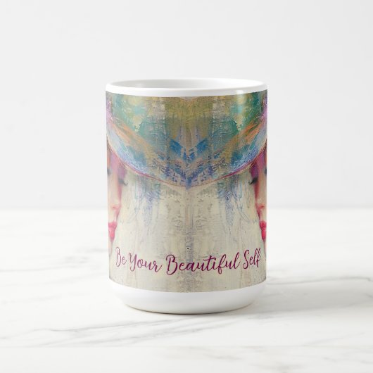  vrouw, wees je mooie zelf koffiemok (Center)