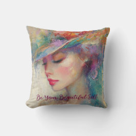  vrouw, wees je mooie zelf kussen