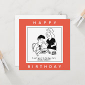 Vrouw Weigert Man's Avondeten aan Hond Te Geven Ca Kaart (Voorkant / Achterkant in situ)