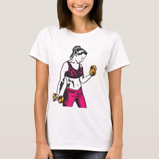 Vrouw Weight Personal Training Business T-shirt (Voorkant)