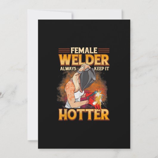 Vrouw Welder houdt altijd hotter Aankondiging (Voorkant)