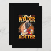 Vrouw Welder houdt altijd hotter Aankondiging (Voorkant / Achterkant)
