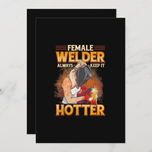 Vrouw Welder houdt altijd hotter Aankondiging (Voorkant / Achterkant)