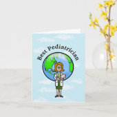 Vrouw Wenskaart kinderarts Kaart (Gele Bloem)