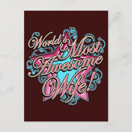 Vrouw - Werelden Beste! Briefkaart (Voorkant)