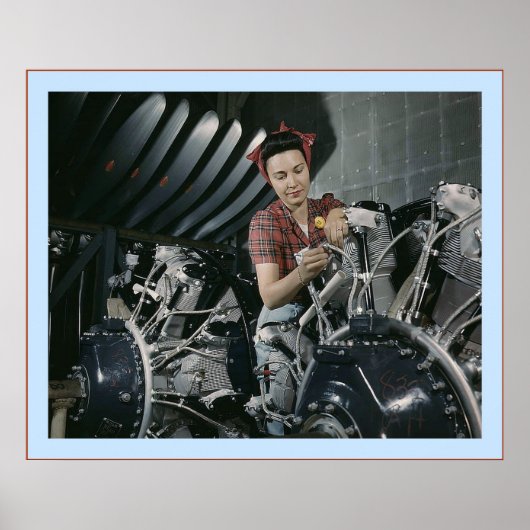 Vrouw werknemer poster (Voorkant)