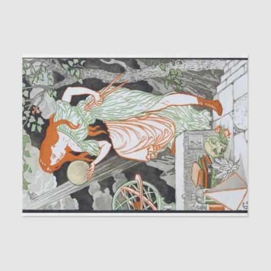 Vrouw Wetenschap door Eugene Grasset Tissuepapier (Voorkant)