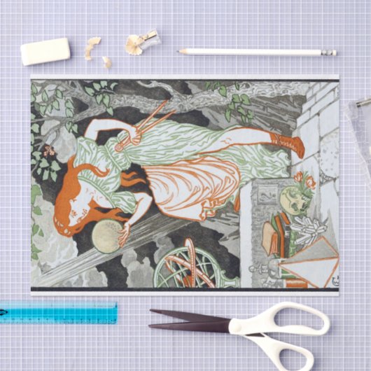 Vrouw Wetenschap door Eugene Grasset Tissuepapier (Craft)