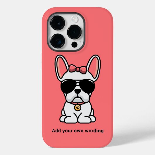 Vrouw White French Bulldog Hoesje-Mate iPhone Case (Achterkant)
