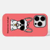 Vrouw White French Bulldog Hoesje-Mate iPhone Case (Achterkant (horizontaal))