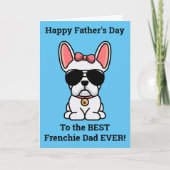 Vrouw White French Bulldog Vaderdag Card Kaart (Voorkant)