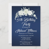 Vrouw  White Rose Border 50e verjaardag Kaart (Voorkant)