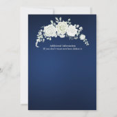 Vrouw  White Rose Border 50e verjaardag Kaart (Achterkant)