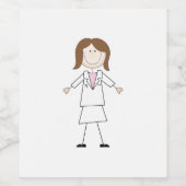 Vrouw Wijn Etiket (Enkel label)