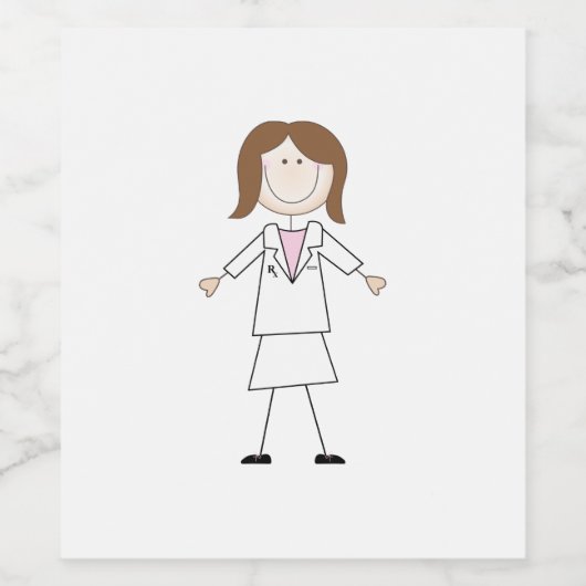 Vrouw Wijn Etiket (Enkel label)