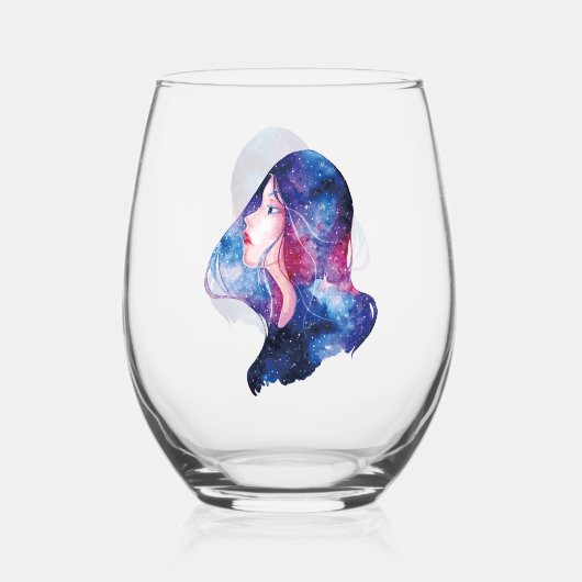 Vrouw Wijnglas Zonder Voet (Voorkant)