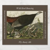Vrouw Wild Turkey from Audubon's Birds of America Bier Etiket (Enkel label)