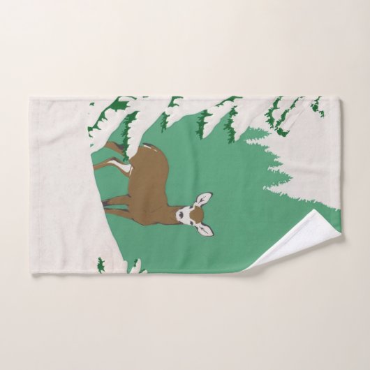 Vrouw Wit-fact Der Pine Boom Sneeuwgroen Handdoek (Handdoek)