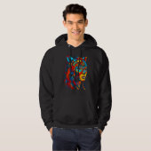 Vrouw Wolf Hoofd Native American Creatief Hoodie (Voorkant volledig)