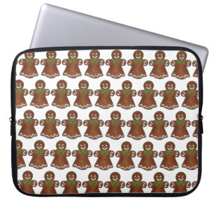 Vrouw Woman Kerstfeestdag Koekje Laptop Sleeve