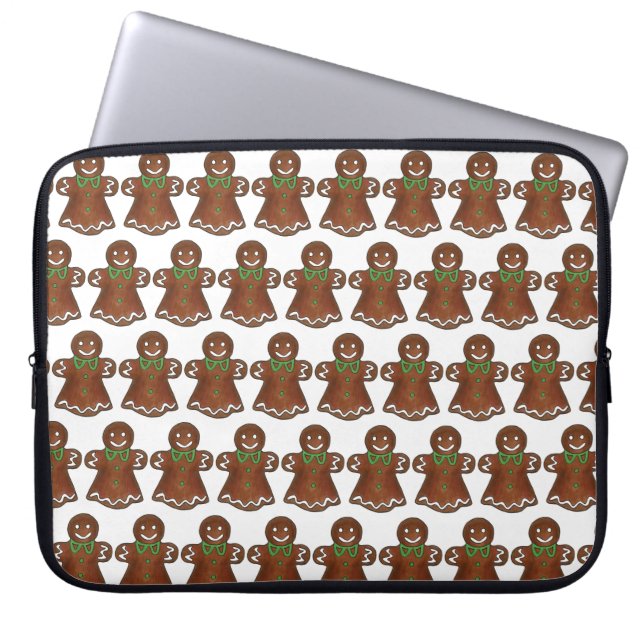 Vrouw Woman Kerstfeestdag Koekje Laptop Sleeve (Voorkant)