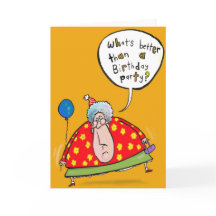 Vrouw Woordvoerder met Ballon en Verjaardag pet.