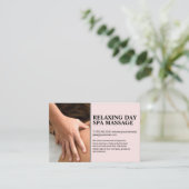 Vrouw wordt gemaskeerd visitekaartje (Staand voorkant)