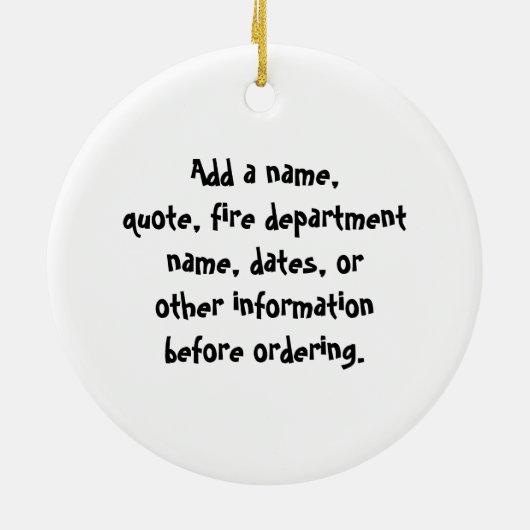 Vrouw World's beste brandweerman Ornament (Achterkant)