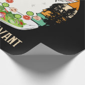 Vrouw Yelling bij kattenthema, Kattenthema Cadeaupapier (Hoek)