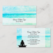 ** Vrouw Yoga Ocean Beach Mindfulness Meditatie Visitekaartje (Voorkant / Achterkant)