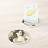  vrouw zandsteen onderzetter (Zijkant)