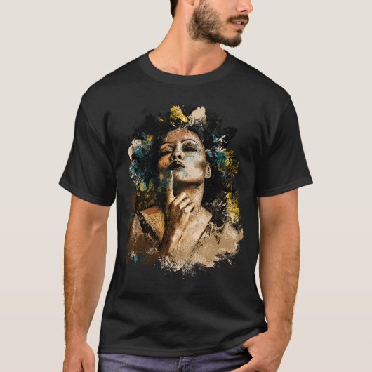 Vrouw zanger muzikant t-shirt (Voorkant)