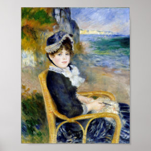 Vrouw: zee van Pierre-Auguste Renoir Poster