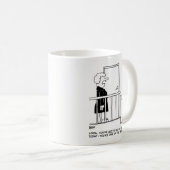 Vrouw zegt: "Je moet naar school" Koffiemok (Voorkant rechts)