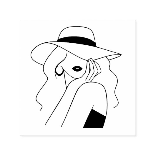 Vrouw Zelfinktende Stempel (Design)