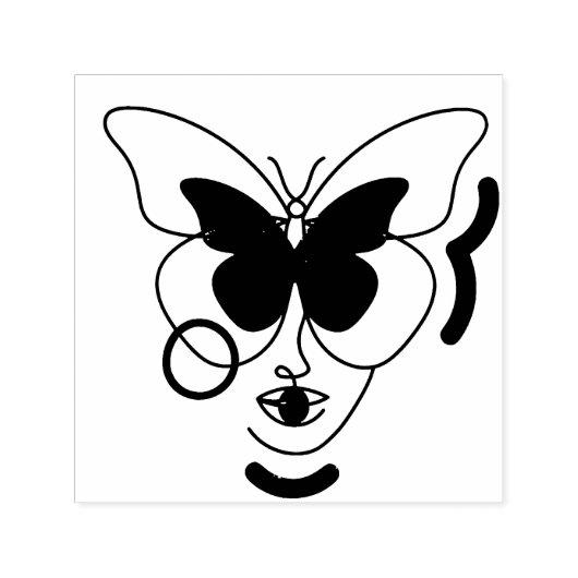 Vrouw Zelfinktende Stempel (Design)